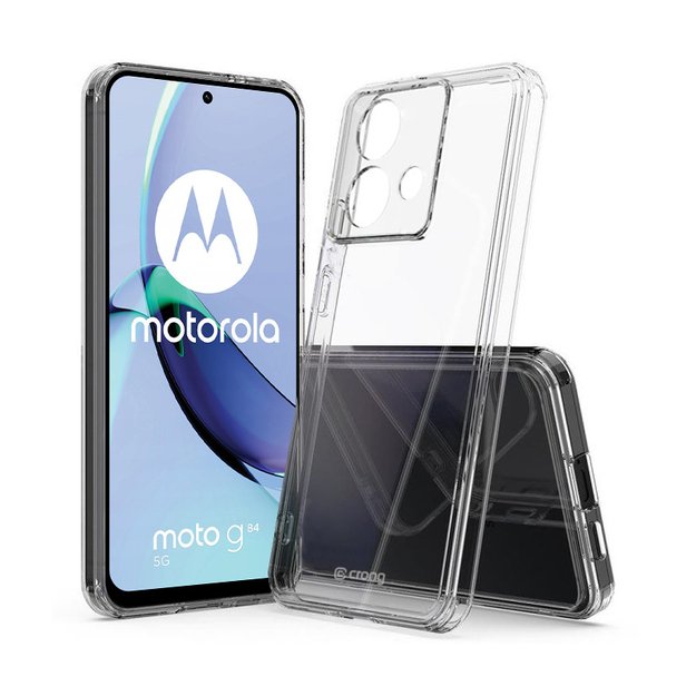 Crong Crystal Shield Cover – Motorola Moto G84 dėklas (skaidrus)