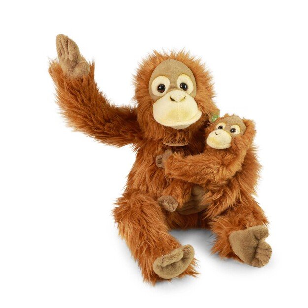 Plush orangutan with baby 28 cm ECO-F.