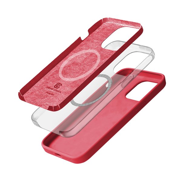 Crong Color Cover Magnetic – dėklas, skirtas iPhone 15 Pro MagSafe (rožinis)