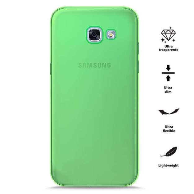 PURO 0.3 Nude – dėklas, skirtas Samsung Galaxy A3 (2017) (Fluo Green)