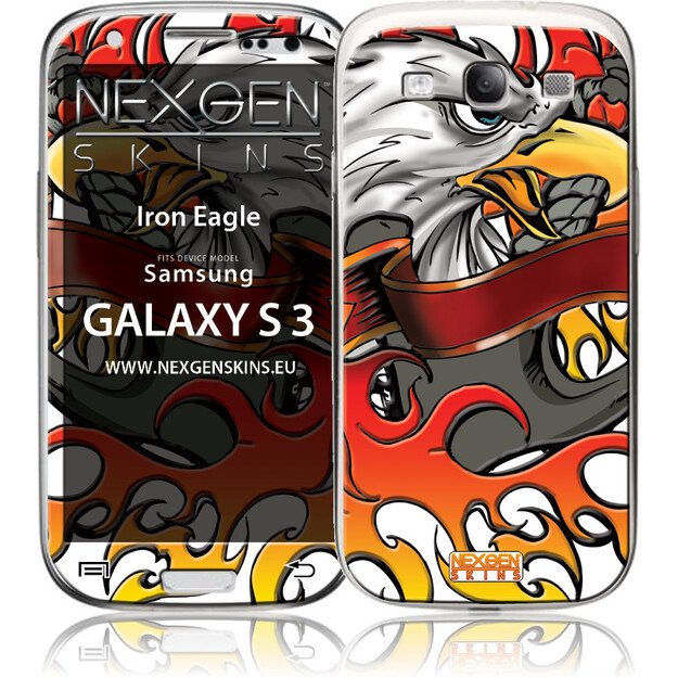 „Nexgen Skins“ su 3D efektu, skirta „Samsung Galaxy S3“ („Iron Eagle 3D“) 1