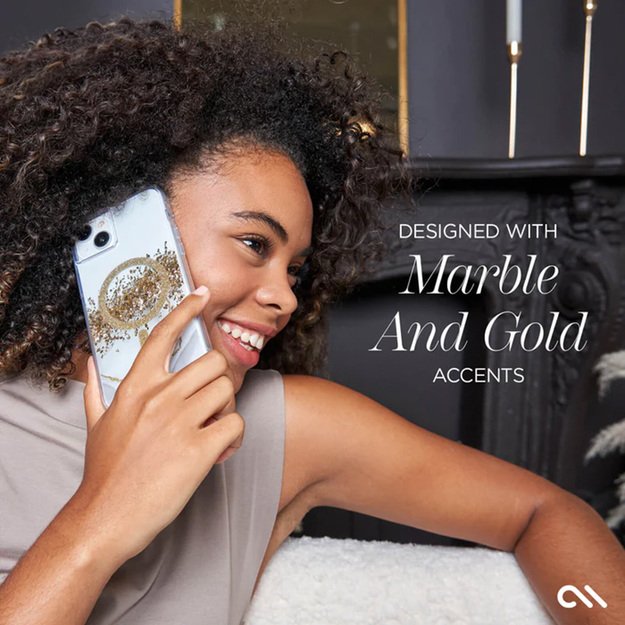 Case-Mate Karat MagSafe – dėklas iPhone 15 / iPhone 14 / iPhone 13 dekoruotas auksu (marmuru) 10