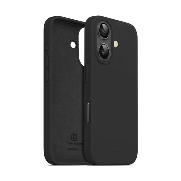 Crong Color Cover – dėklas, skirtas iPhone 16 (juodas)