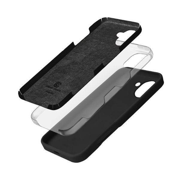 Crong Color Cover – dėklas, skirtas iPhone 16 (juodas)