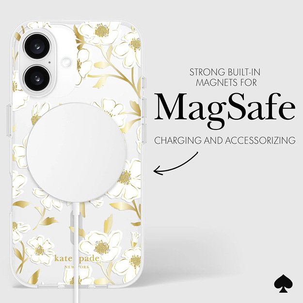 Kate Spade Niujorko apsauginiai brangakmeniai „MagSafe“ – dėklas, skirtas „iPhone 16“ („Sunshine Floral“)