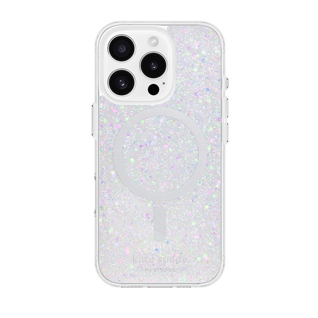 Kate Spade New York Protective MagSafe – dėklas, skirtas iPhone 16 Pro (Chunky Glitter)