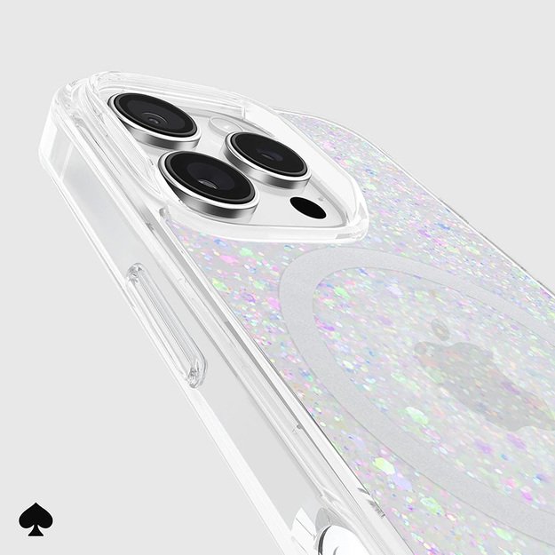 Kate Spade New York Protective MagSafe – dėklas, skirtas iPhone 16 Pro (Chunky Glitter) 15