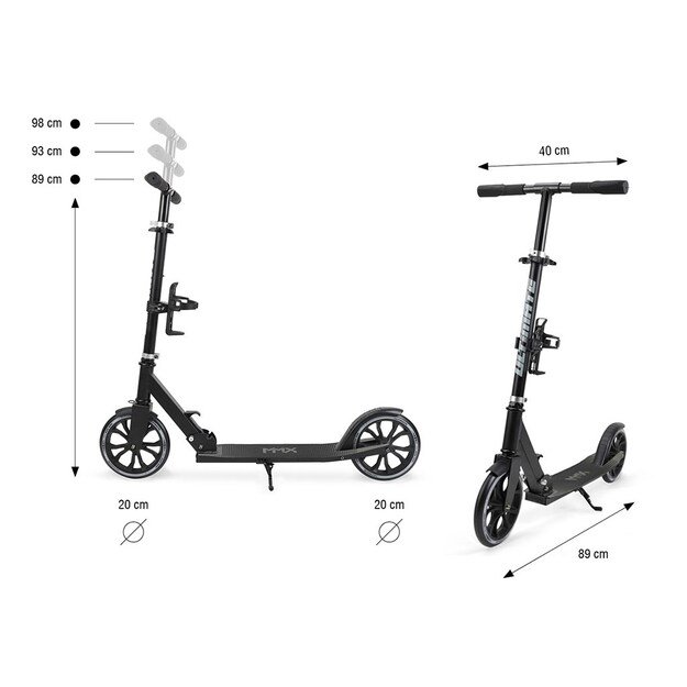 Children s scooter Milly Mally ULTIMATE black