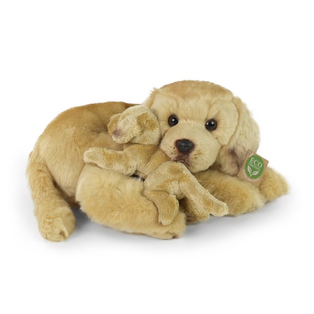 Plush Golden Retriever with puppy 32 cm ECO-F.