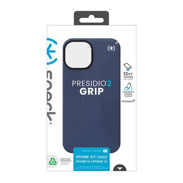 „Speck Presidio2 Grip“ – dėklas, skirtas „iPhone 15“ / „iPhone 14“ / „iPhone 13“ 