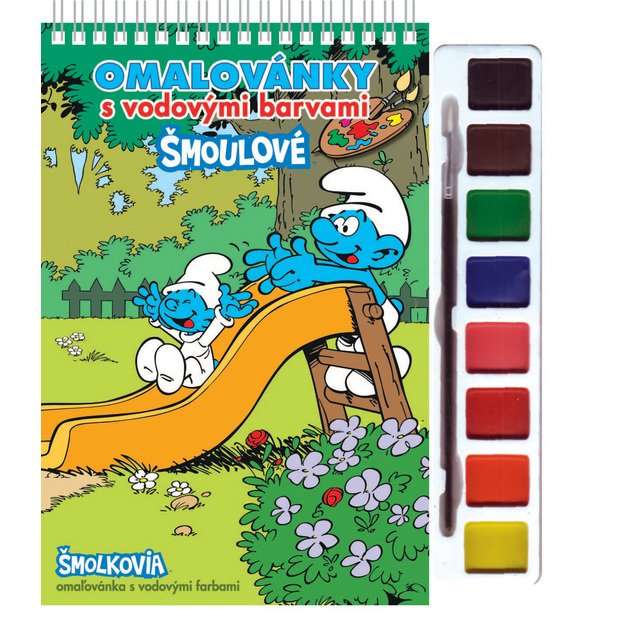 Coloring book with paints and a brush Smurfs 2