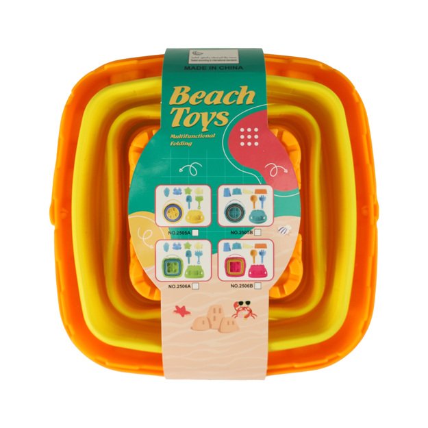 Sand set with folding bucket