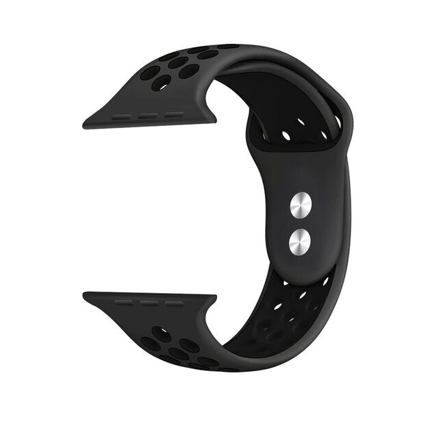Crong Duo Sport – 44/45/46/49 mm dirželis Apple Watch (pilkas/juodas)