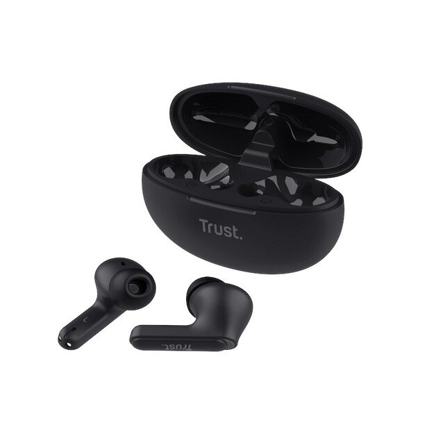 Trust Yavi – belaidės „Bluetooth TWS“ ausinės su įkrovimo dėklu ir ENC (juoda) 3
