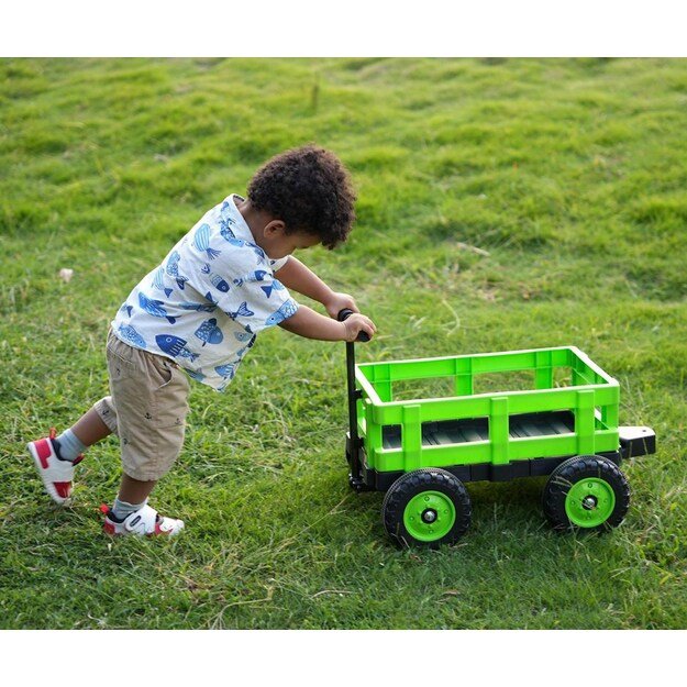 Electric tractor with trailer Milly Mally Rolly green