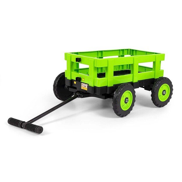 Electric tractor with trailer Milly Mally Rolly green