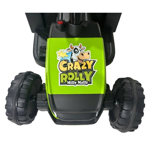 Electric tractor with trailer Milly Mally Rolly green