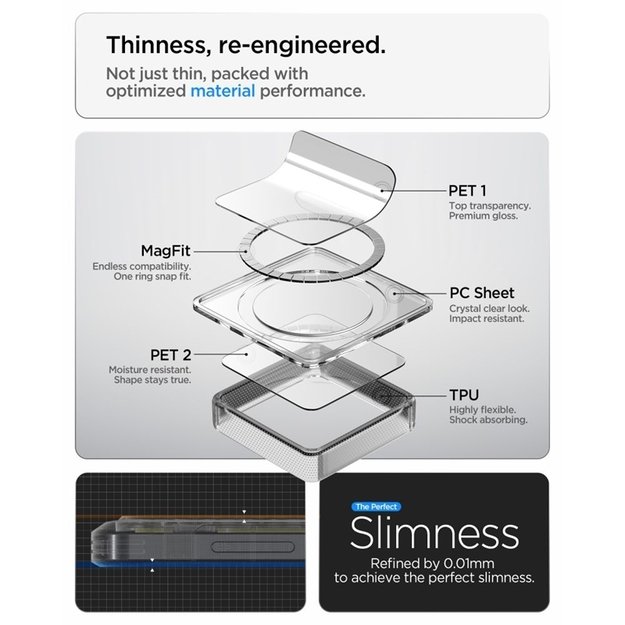 Spigen Ultra Hybrid Mag MagSafe - Case for Samsung Galaxy S26 (Zero One Black)