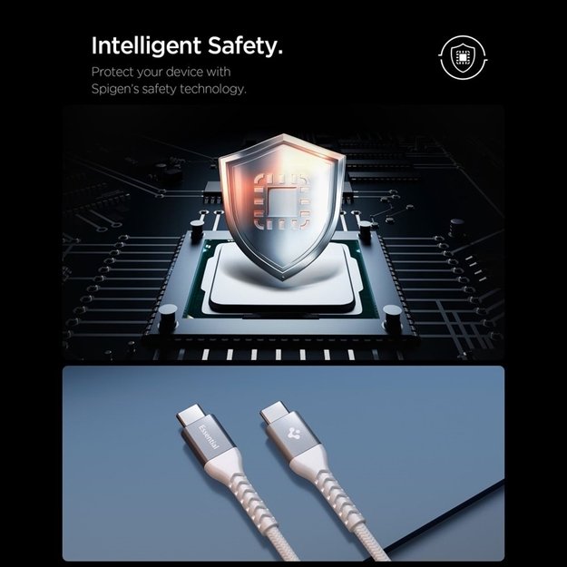 Spigen EB10010CCA Essential - USB-C to USB-C Cable 100W 1m (White)