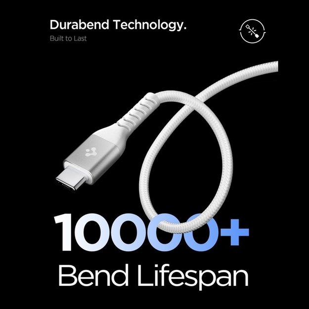 Spigen EB10010CCA Essential - USB-C to USB-C Cable 100W 1m (White)