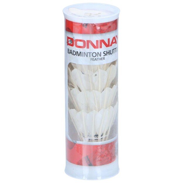 Donnay - Feather Badminton Shuttlecock 5 pcs (White)