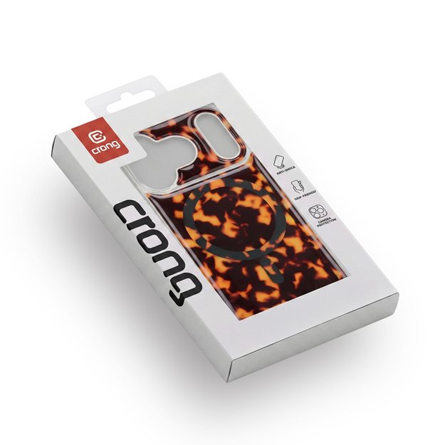 Crong Deluxe MAG Cover - iPhone 17 Pro Max MagSafe Case (Tortoise)