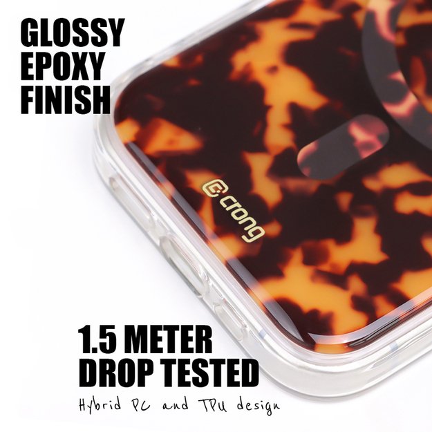 Crong Deluxe MAG Cover - iPhone 17 Pro Max MagSafe Case (Tortoise)