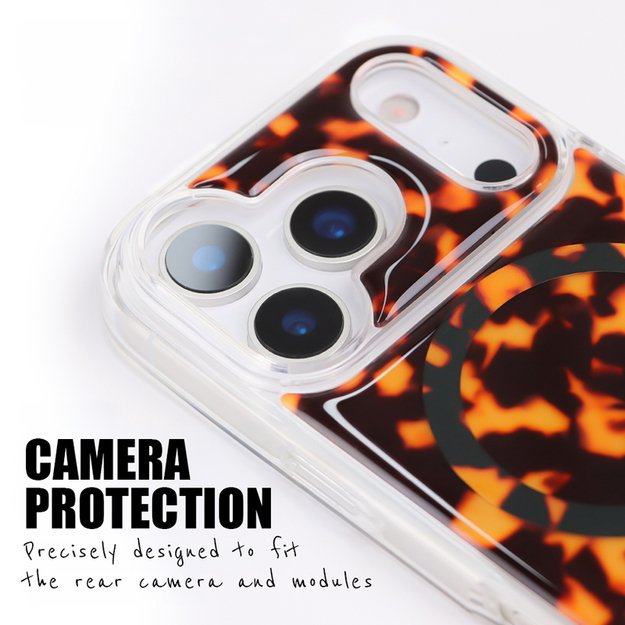 Crong Deluxe MAG Cover - iPhone 17 Pro Max MagSafe Case (Tortoise)