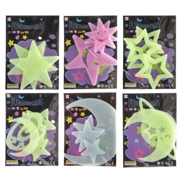 Glow in the dark space decoration