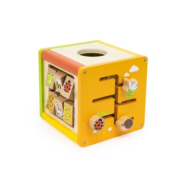 5-in-1 educational cube with maze and xylophone Viga 3
