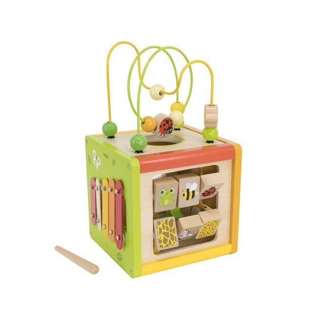 5-in-1 educational cube with maze and xylophone Viga 2