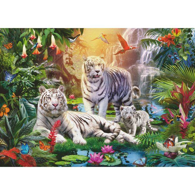 Ravensburger Puzzle 1000 Pieces: White Tiger Family