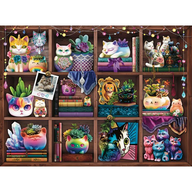 Ravensburger Puzzle 500 Pieces: Cubby Cats and Succulents