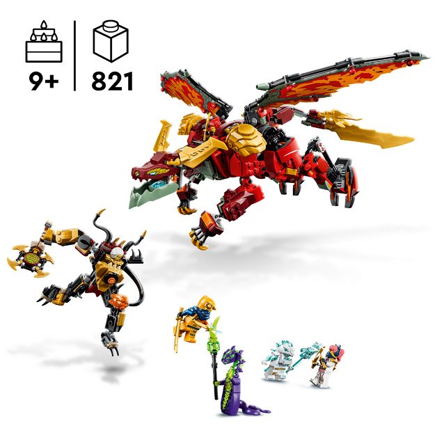 LEGO Ninjago Wyldfyre s Transforming Dragon Mech
