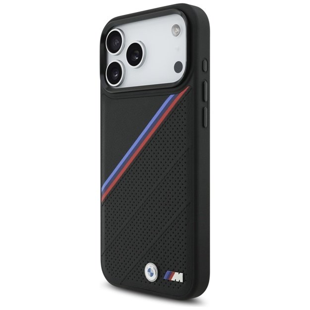 BMW M Tricolor Metal Logo MagSafe - iPhone 17 Pro Max Case (Black)