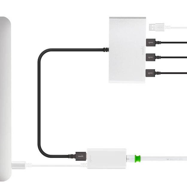 Moshi USB-C į Gigabit Ethernet adapteris (sidabras)