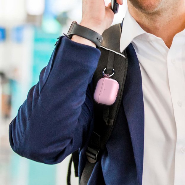 Speck Presidio Clear – dėklas Apple Airpods 3 gen su Microban (Icy Pink) 18