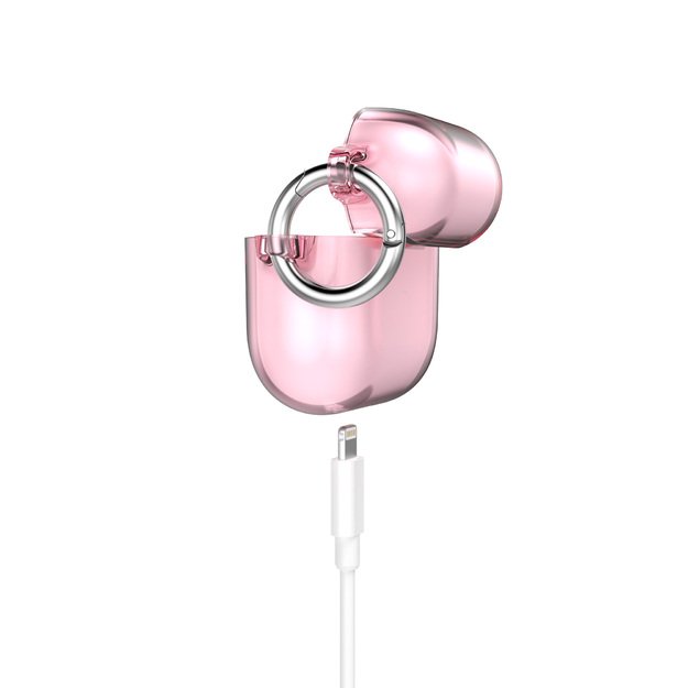 Speck Presidio Clear – dėklas Apple Airpods 3 gen su Microban (Icy Pink)