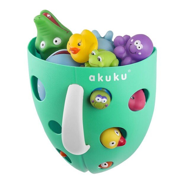Plastikinė žaislų dėžė voniai Akuku pilka 5