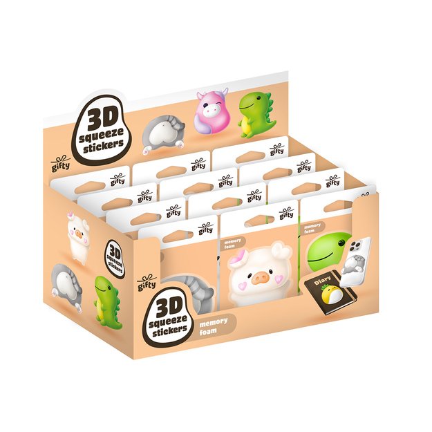 Gifty - 3D sqeeze stickers - mix 1 2