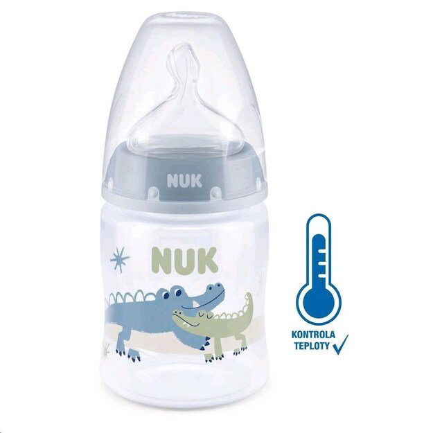 NUK First Choice Temperature Control Baby Bottle 150 ml mėlynas