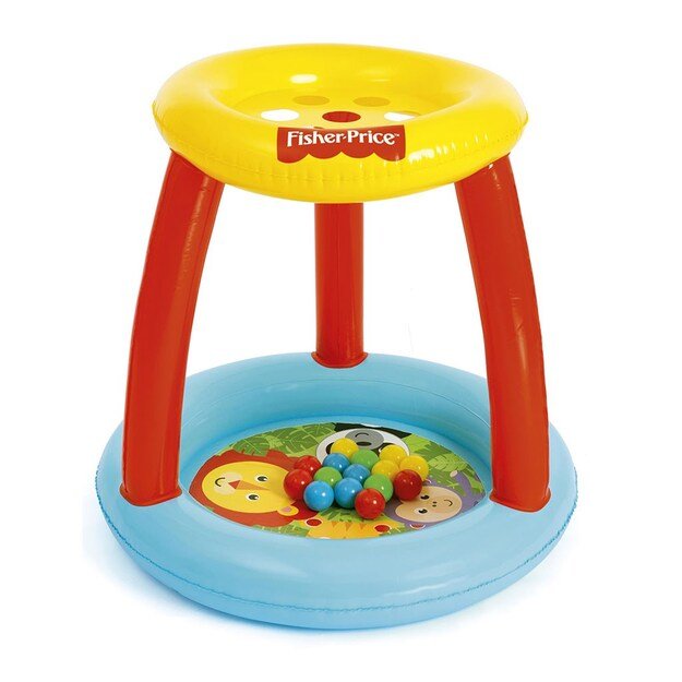 Vaikų pripučiamas žaidimų centras su skylutėmis kamuoliukams Fisher Price