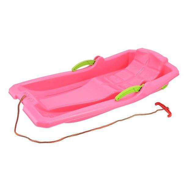 Plastikinis bobslejas su stabdžiais Baby Mix KAROL rožinis