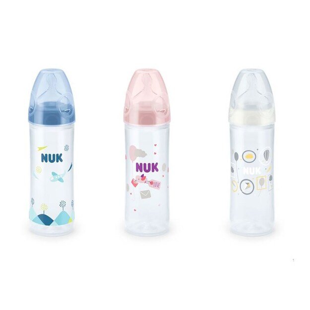 NUK LOVE Baby Bottle 250 ml, 6-18 mėn baltas