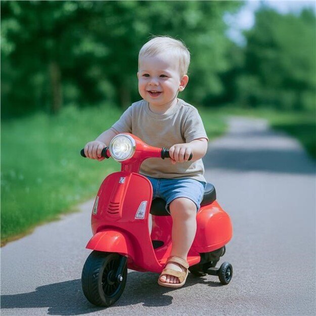 Baby Mix elektrinis motociklas Vespa raudonas