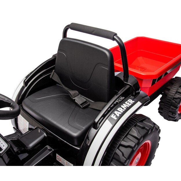 Elektrinis traktorius su priekaba Milly Mally Farmer raudona