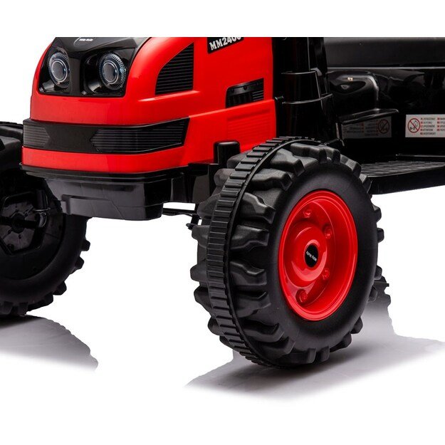 Elektrinis traktorius su priekaba Milly Mally Farmer raudona