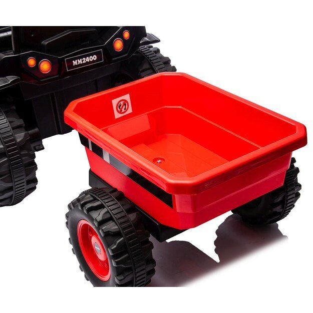 Elektrinis traktorius su priekaba Milly Mally Farmer raudona