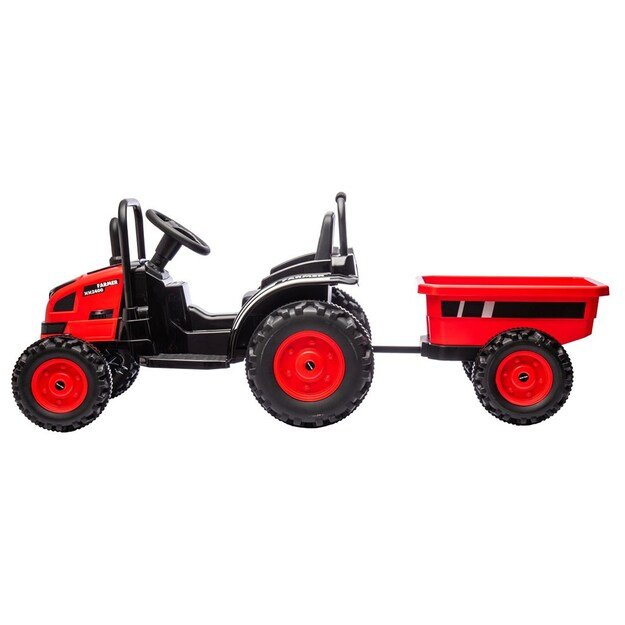 Elektrinis traktorius su priekaba Milly Mally Farmer raudona