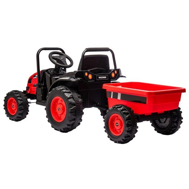 Elektrinis traktorius su priekaba Milly Mally Farmer raudona